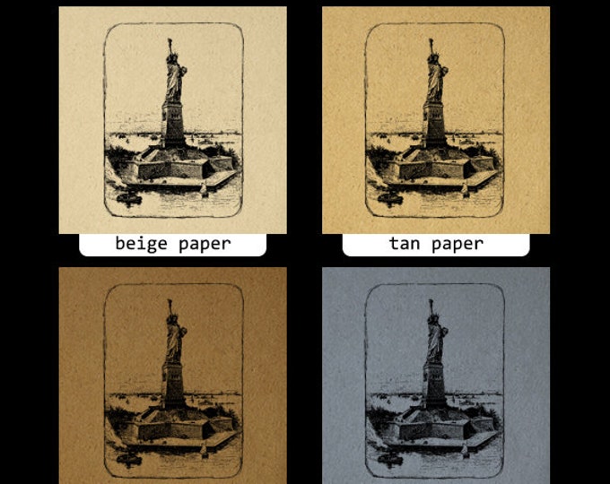 Statue of Liberty Printable Image Graphic New York City Download Digital Vintage Clip Art Jpg Png Eps HQ 300dpi No.3304