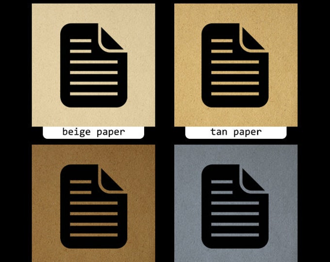 Printable Digital Document Icon Graphic Paper Document Download Image Vintage Clip Art Jpg Png Eps HQ 300dpi No.3936