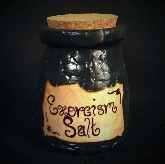 Exorcism Salt Blessed in Ritual In Handcrafted Jar Hex