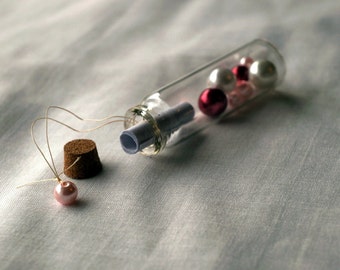 Romantic Message in a Bottle - Classic Literature Bronte - Valentine Gift - Anniversary Gift - Gift under 10 - OOAK Valentine