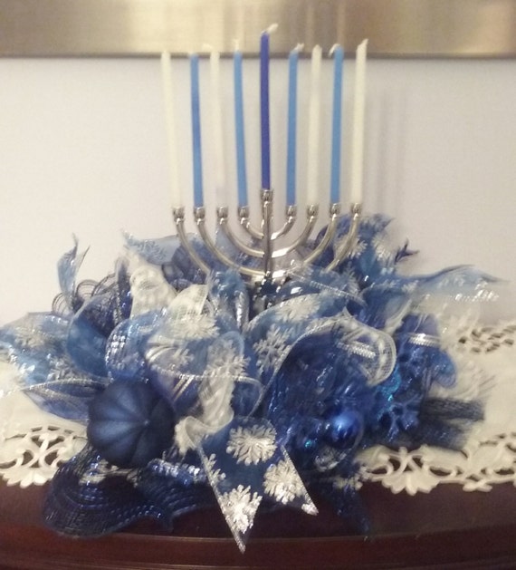 Hanukkah Centerpiece Menorah Centerpiece Happy Hanukkah