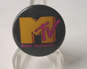 Vintage MTV Music Television Pin Button