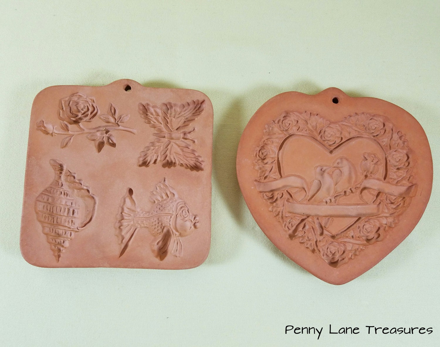 Cookie Molds Cotton Press Clay Molds Heart Square