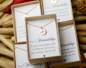 Best Friend Gift,Rose gold Compass Necklace,Best Friend Necklace,Friendship Necklace,BFF Gift,Friendship Gift,compass jewelry,compass charm