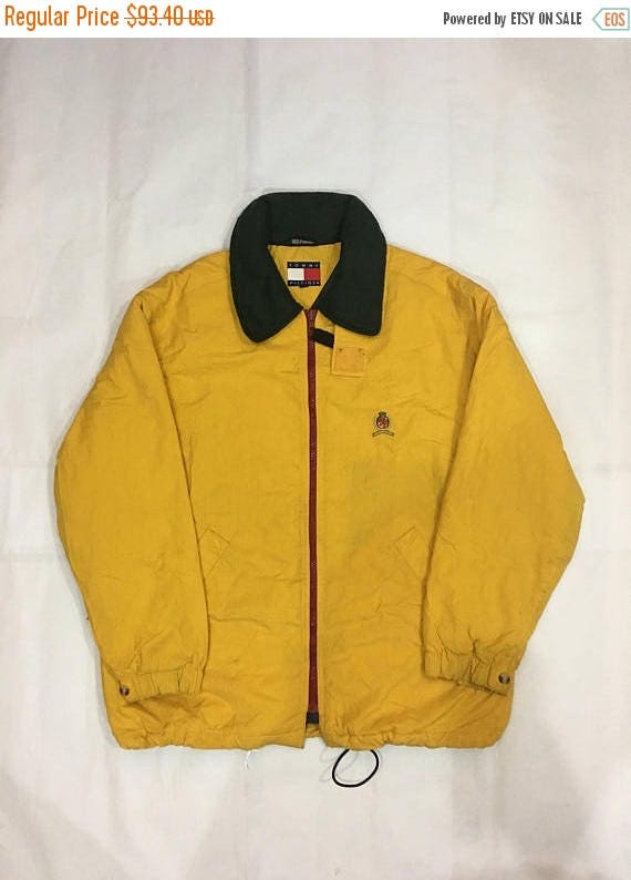 90s Tommy Hilfiger Jacket Yellow Tommy Hoodie Tommy Hilfiger