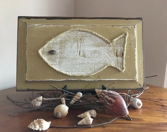 Rustic Fish Decor//Wooden Fish//Beach Decor//Bathroom Decor//Nautical Decor//Handmade Fish Art//Gifts for Him//Lakehouse Decor
