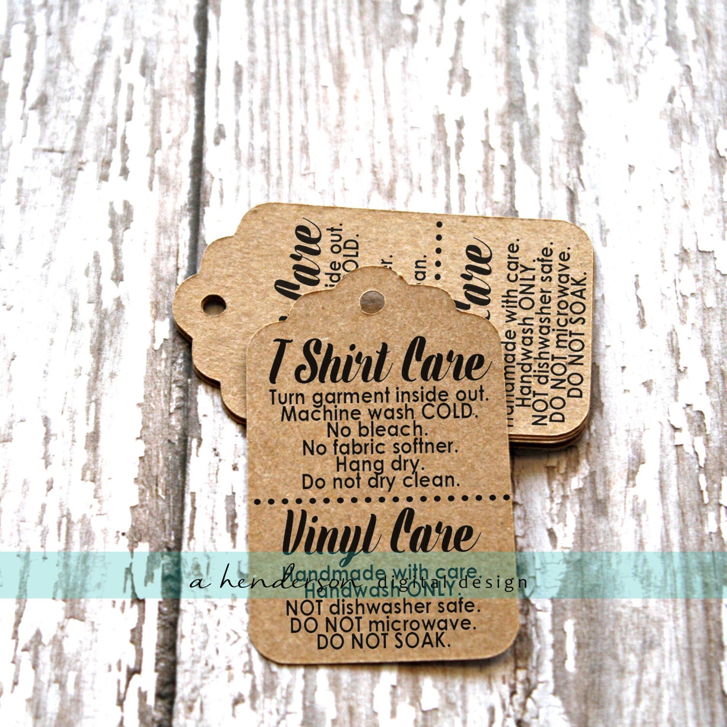 Boutique Care Tags Set of 100 Care Tags Retail Tags