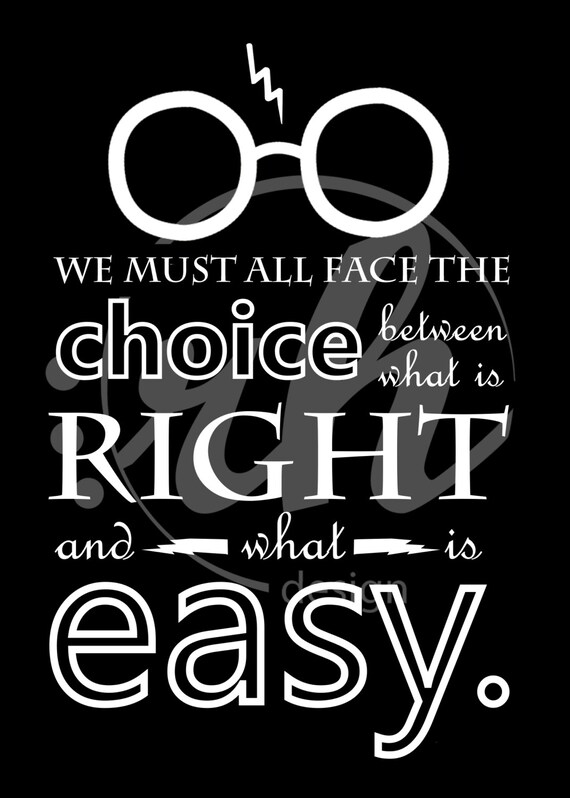 Harry Potter Faux Canvas Print We Must All Face the Choice