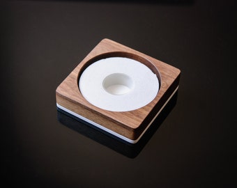 Wood Tape Tray, Wood Scotch Tape Dispenser, Wood Tray, Wood Holder, Walnut Wood Stand