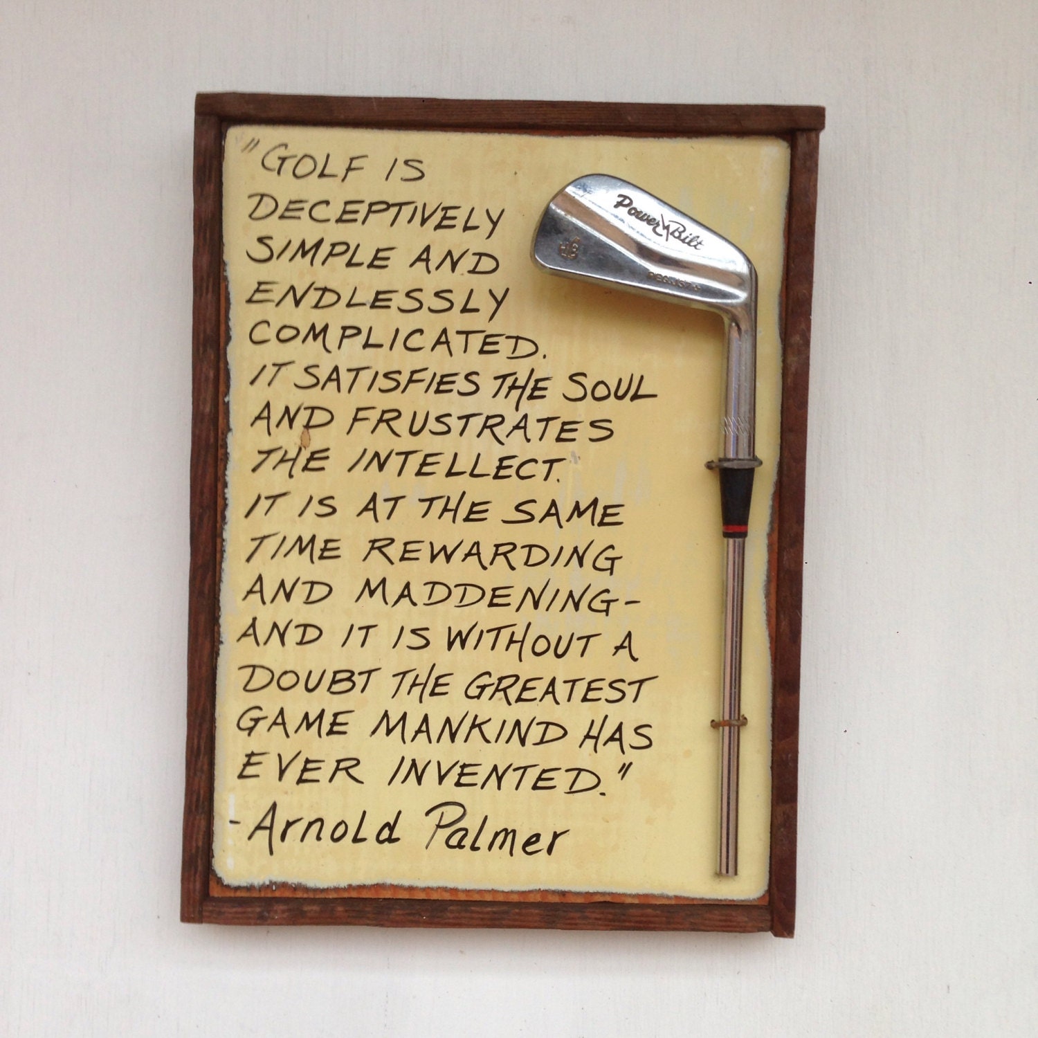 The Perfect Golf Gift Reclaimed Wood and Vintage Golf Club