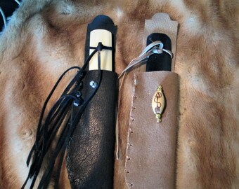 Leather Sheath and Buffalo Horn Knife for Child