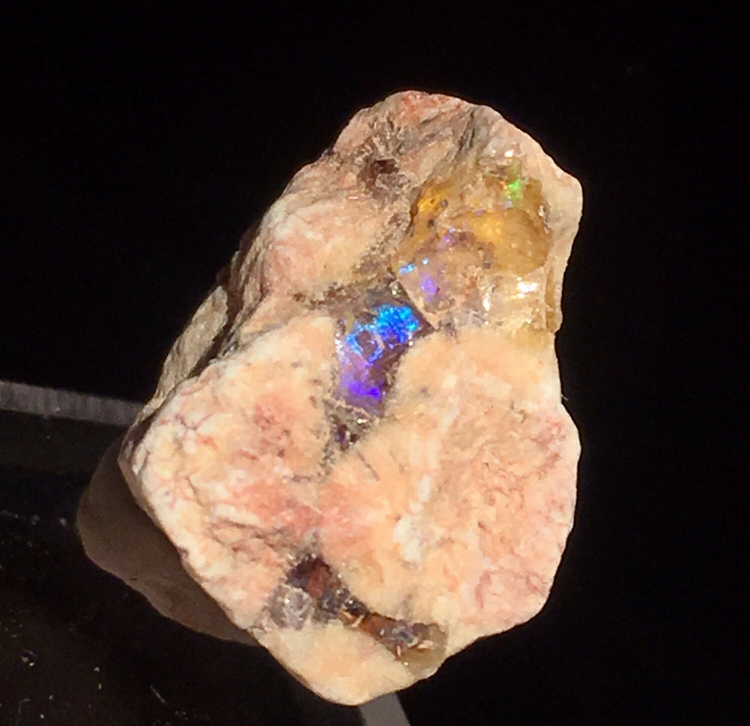 Top Quality 5.7ct Raw Fire Opal Crystal in matrix Mexico