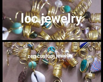 Loc Beads Dread Beads Loc Jewelry Braids Bead Dreadlock Jewelry Dread Charms, Afrocentric Jewelry African Hair Jewelry, Loc Cuff Top Seller