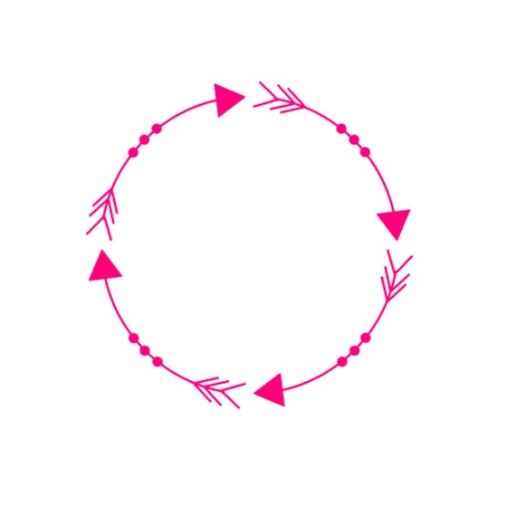 Download Circle Arrow Frame Digital Cut File SVG PDF JPEG for