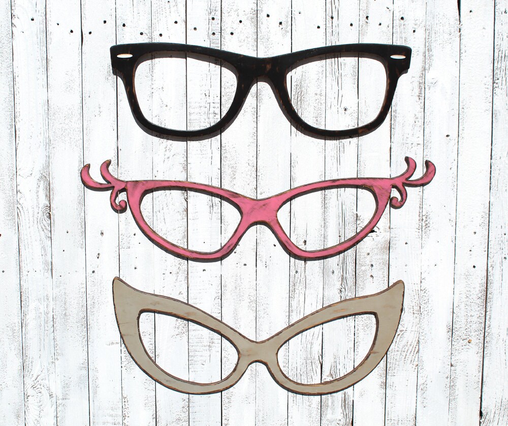 Eyeglass Wall Decor Cats Eye Glasses Wayfarer Eyeglasses