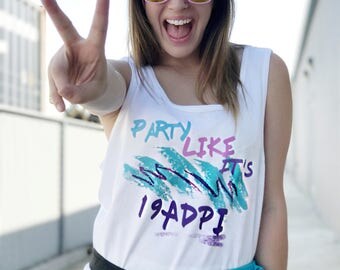 Alpha Delta Pi 90s theme tank top, 90's Dixie cup, sorority 90s shirts, Party like it's 19ADPi