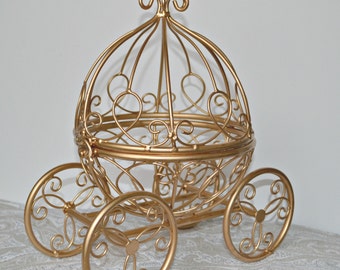 Cinderella Coach Centerpiece/Gold Wire Cinderella Carriage/Fairytale Wedding Ball Centerpiece/Gold Baby Shower/Princess Party/Quinceañera