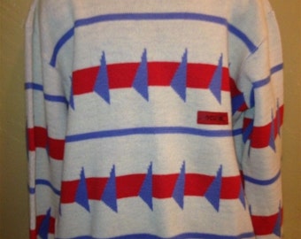 Vtg Spyder Sweater 100% Wool Knit Colorful Nordic Ski Snowboard Men's XL
