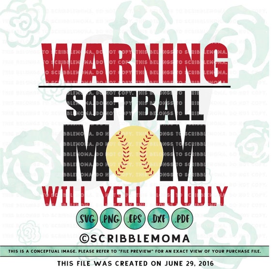 Download Softball Mom svg eps dxf png download for Cricut or Cameo