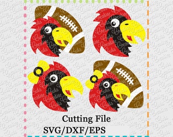 EXCLUSIVE SVG eps DXF Cutting File Cardinal Football svg, mascot svg, football svg, falcon svg, seahawk svg, cardinal svg, falcon cut file