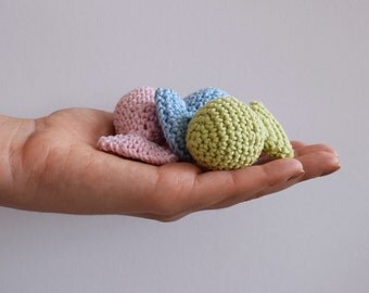 Catnip Toys Set of 3 - crochet fish, crocheted cat toys, crochet catnip, fish toys, pet gift, pet toys, pastel, spring,