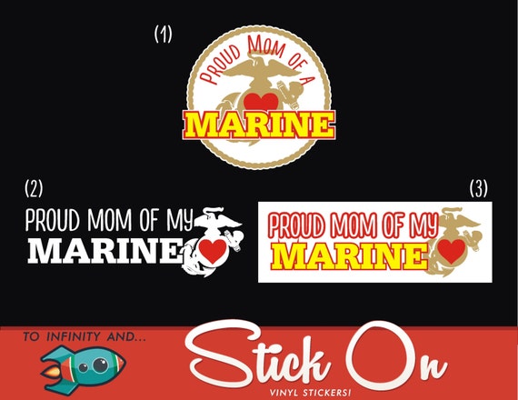 Proud US Marine Mom Decal Proud Marine Mom Car Decal Marine