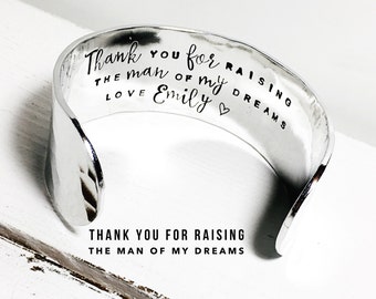 Grooms Mother Gift | Thank you for Raising the Man of My Dreams | Mother in Law Gift | Wedding Gifts | Wedding Gift for Mother in Law (W268)