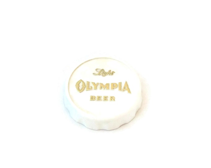 Vintage Advertising Bottle Opener Olympia Light Beer Bar / Man Men Decor / Brewery Advertising / Beer Memorabilia