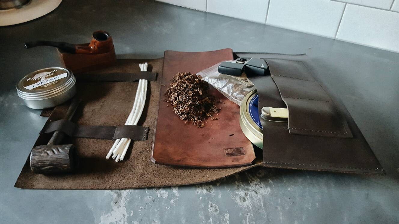 Leather Pipe Pouch / Tobacco Pouch Handmade by ChampionLimited