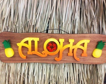 Aloha Wood Sign