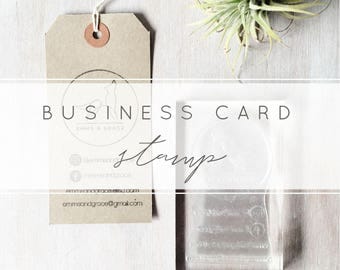 Custom Business Card Stamp | Custom Logo Stamp - Business Stamp - Business Cards