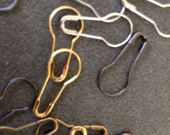 Locking, Gourd, Calabash, Bulb, Metal Stitch Markers, Knitting and Crochet, Locking Stitch Markers, Light Weight, Several Colors