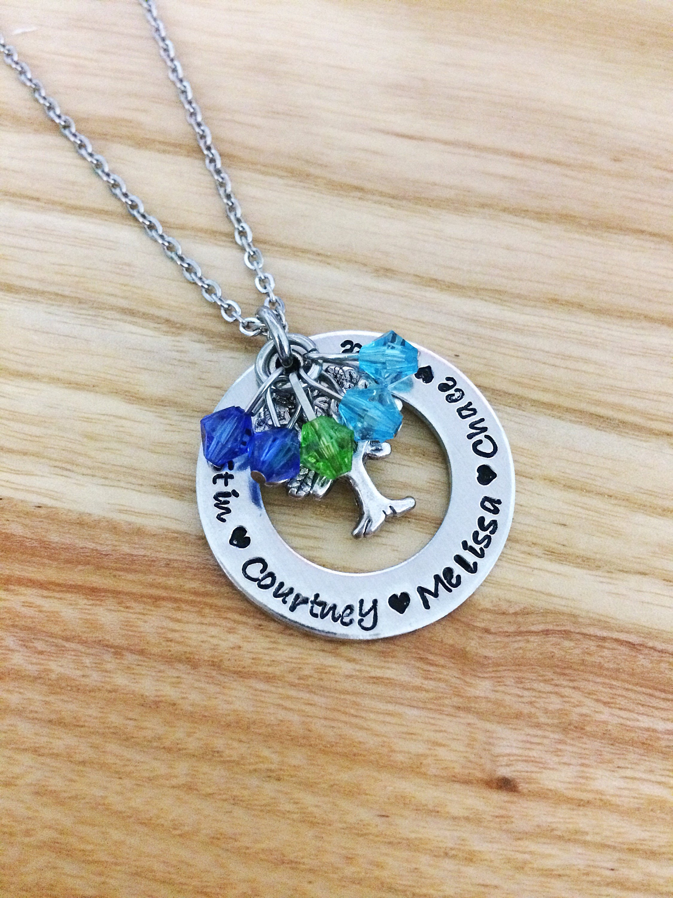 Grandma Jewelry Gifts for Grandma Family Tree Necklace