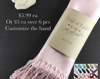 Pashmina scarf blush - blush bridesmaid's gift - blush bridesmaid scarf - blush wedding shawl - light pink party favors - pink wedding shawl