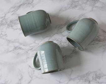 Set of Mugs / Mugs / Ceramic Mugs / 10oz Mug / Light Blue Mugs / Hostess Gift / Housewarming Gift / Mug Set / Set of Coffee Mugs