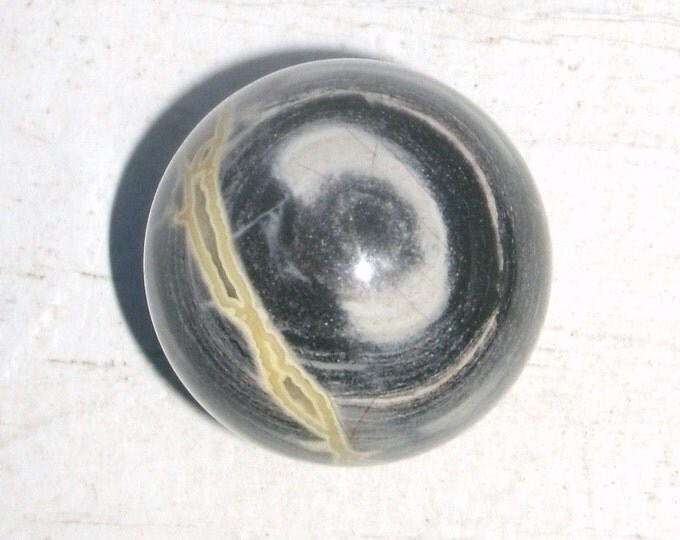 Silver Leaf Jasper Sphere, pocket stone, round, polished, Jasper sphere, meditation stone, semi precious, includesrosewood stand, gift