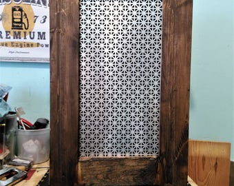 Rustic Wood Cabinet Shelves Industrial Union Jack