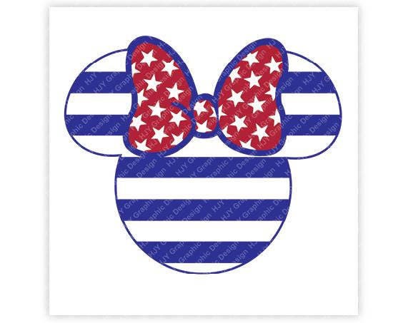 Download Disney Forth of July USA Flag Mickey Minnie Mouse Head