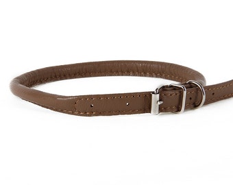 Colorful Rolled Leather Dog Collar Soft 3 Colors Sizes XXXS XXS XS S M Long Haired Dog Breeds Cat Puppy Small Pet Mini Dog Pet Show Fashion