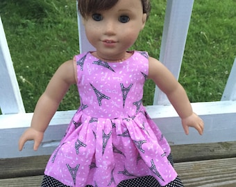 Eiffel Tower sundress for American Girl Dolls