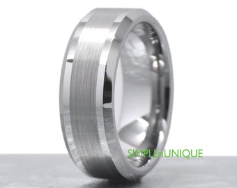 mens tungsten carbide wedding ring marriage grooms husband boyfriend promise ring for him his band wedding ring simple design - Grooms Wedding Ring mens tungsten carbide wedding ring marriage grooms husband boyfriend promise ring for him his band wedding ring simple design - Grooms Wedding Ring