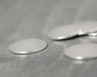 Sterling Silver Stamping Blank, 10 Pack, 1/2 Inch Disc, 20 Gauge Silver, 12.7mm Disc, Silver Round, Silver Blank, Stamping Supplies, Blanks