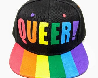 Queer Gay Pride LGBTQA+ Rainbow Flag Snapback Hat
