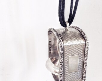 Sterling Silver Pendant, Silver Necklace, One of A Kind Pendant, Large Pendant, Vintage Silver Pendant, Bohemian Pendant, Silver Necklace