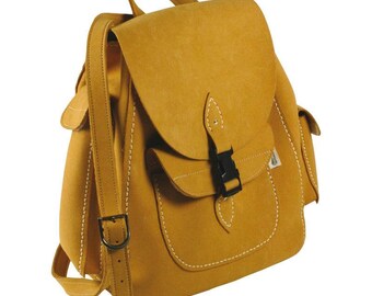 Vegan Rucksack Vegan Backpack Vegetarian Backpack Two Pockets Backpack Rucksack Handmade Rucksack