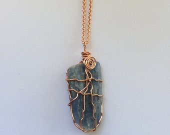 Blue Kyanite Necklace // Kyanite Crystal // Crystal Jewelry