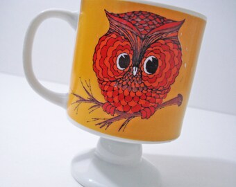 Owl Mug Cup Made In Japan Vintage