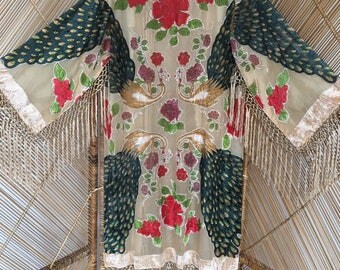 Kimono jacket,velvet jacket,fringe jacket,burnout jacket,devore jacket.gypsy boho,plus size,wearable art,devore kimono,burnout kimono