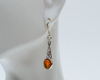 Amber Earrings, Amber Jewelry, Sterling Silver Earrings,Earrings Dangle,Earrings Handmade,Baltic Amber Earrings,Gemstone Jewelry,Amber Stone