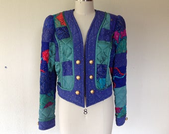 1980s Jeanne Marc patchwork jacket